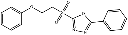 2-PHENOXYETHYL 5-PHENYL-1,3,4-OXADIAZOL-2-YL SULFONE 结构式