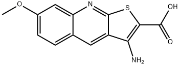 3-AMINO-7-METHOXY-THIENO[2,3-B]QUINOLINE-2-CARBOXYLIC ACID 结构式