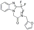 N-(2-FURYLMETHYL)-2-[2-(TRIFLUOROMETHYL)-1H-BENZIMIDAZOL-1-YL]ACETAMIDE 结构式