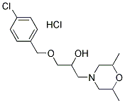 1-[(4-CHLOROBENZYL)OXY]-3-(2,6-DIMETHYLMORPHOLIN-4-YL)PROPAN-2-OL HYDROCHLORIDE 结构式