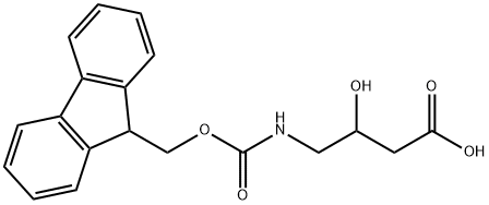 FMOC-4-氨基-3-羟基丁酸 结构式