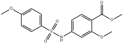METHYL 2-METHOXY-4-([(4-METHOXYPHENYL)SULFONYL]AMINO)BENZENECARBOXYLATE 结构式