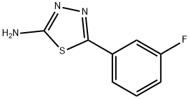 2-氨基-5-(3-氟苯基)-1,3,4-噻二唑 结构式