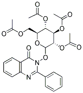 (2R,3R,4S,5R)-2-(ACETOXYMETHYL)-6-(4-OXO-2-PHENYLQUINAZOLIN-3(4H)-YLOXY)-TETRAHYDRO-2H-PYRAN-3,4,5-TRIYL TRIACETATE 结构式