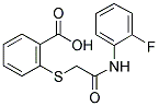 2-[(2-氟-苯基氨基甲酰)-甲基硫基]-苯甲酸 结构式