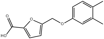 5-(3,4-DIMETHYL-PHENOXYMETHYL)-FURAN-2-CARBOXYLIC ACID 结构式
