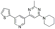 2-METHYL-4-PIPERIDIN-1-YL-6-(5-THIEN-2-YLPYRIDIN-3-YL)PYRIMIDINE 结构式