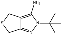 2-TERT-BUTYL-2,6-DIHYDRO-4H-THIENO[3,4-C]PYRAZOL-3-AMINE 结构式