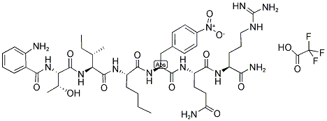 2-AMINOBENZOYL-THR-ILE-NLE-P-NITRO-PHE-GLN-ARG-NH2 TRIFLUOROACETATE SALT 结构式