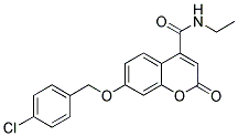 7-(4-CHLOROBENZYLOXY)-N-ETHYL-2-OXO-1-BENZOPYRAN-4-CARBOXAMIDE 结构式