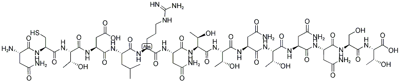 H-Asn-Cys-Thr-Asp-Leu-Arg-Asn-Thr-Thr-Asn-Thr-Asn-Asn-Ser-Thr-OH 结构式
