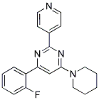 4-(2-FLUOROPHENYL)-6-PIPERIDIN-1-YL-2-PYRIDIN-4-YLPYRIMIDINE 结构式