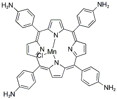 5,10,15,20-TETRAKIS-(4-AMINOPHENYL)-PORPHYRIN-MN(III) CHLORIDE 结构式