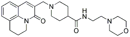 1-[(2,3-DIHYDRO-5-OXO-(1H,5H)-BENZO[IJ]QUINOLIZIN-6-YL)METHYL]-N-(2-MORPHOLINOETHYL)PIPERIDINE-4-CARBOXAMIDE 结构式