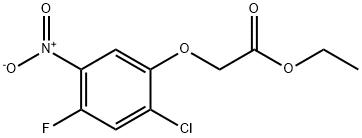 2-(2-氯-4-氟-5-硝基苯氧基)乙酸乙酯 结构式