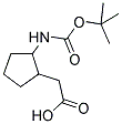 Boc-2-aminocyclopentaneacetic acid 结构式