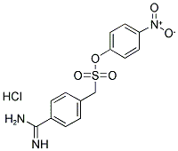 P-NITROPHENYL-P'-AMIDINOPHENYLMETHANESULFONATE HYDROCHLORIDE 结构式