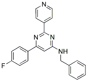 N-BENZYL-6-(4-FLUOROPHENYL)-2-PYRIDIN-4-YLPYRIMIDIN-4-AMINE 结构式