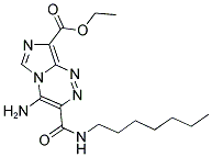 ETHYL 4-AMINO-3-[(HEPTYLAMINO)CARBONYL]IMIDAZO[5,1-C][1,2,4]TRIAZINE-8-CARBOXYLATE 结构式