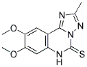 8,9-DIMETHOXY-2-METHYL[1,2,4]TRIAZOLO[1,5-C]QUINAZOLINE-5(6H)-THIONE 结构式