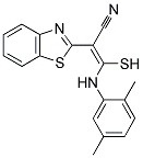 2-BENZOTHIAZOL-2-YL-3-(2,5-DIMETHYL-PHENYLAMINO)-3-MERCAPTO-ACRYLONITRILE 结构式