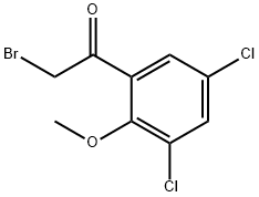 2-BROMO-1-(3,5-DICHLORO-2-METHOXYPHENYL)ETHANONE 结构式