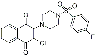 2-CHLORO-3-{4-[(4-FLUOROPHENYL)SULFONYL]PIPERAZIN-1-YL}NAPHTHOQUINONE 结构式