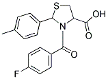 3-(4-Fluoro-benzoyl)-2-p-tolyl-thiazolidine-4-carboxylic acid 结构式