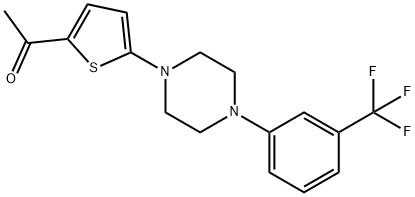 1-(5-(4-[3-(TRIFLUOROMETHYL)PHENYL]PIPERAZINO)-2-THIENYL)-1-ETHANONE 结构式