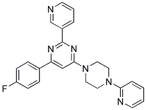 4-(4-FLUORO-PHENYL)-2-PYRIDIN-3-YL-6-(4-PYRIDIN-2-YL-PIPERAZIN-1-YL)-PYRIMIDINE 结构式