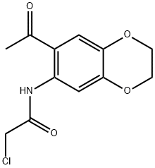 N-(7-乙酰基-2,3-二氢苯并[B][1,4]二噁英-6-基)-2-氯乙酰胺 结构式