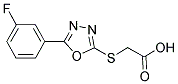 ([5-(3-FLUOROPHENYL)-1,3,4-OXADIAZOL-2-YL]THIO)ACETIC ACID 结构式