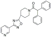 1-(2,2-DIPHENYL-1-OXOETHYL)-4-[3-(PYRIDIN-3-YL)-1,2,4-OXADIAZOL-5-YL]PIPERIDINE 结构式