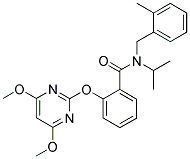 N-ISOPROPYL-N-(2-METHYLBENZYL)-2-[(4,6-DIMETHOXYPYRIMIDIN-2-YL)OXY]BENZAMIDE 结构式