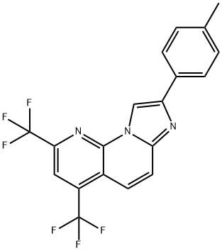 8-(4-Methylphenyl)-2,4-bis(trifluoromethyl)imidazo[1,2-a][1,8]naphthyridine 结构式
