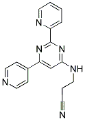 3-[(2-PYRIDIN-2-YL-6-PYRIDIN-4-YLPYRIMIDIN-4-YL)AMINO]PROPANENITRILE 结构式