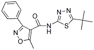 N-(5-TERT-BUTYL-1,3,4-THIADIAZOL-2-YL)-5-METHYL-3-PHENYLISOXAZOLE-4-CARBOXAMIDE 结构式