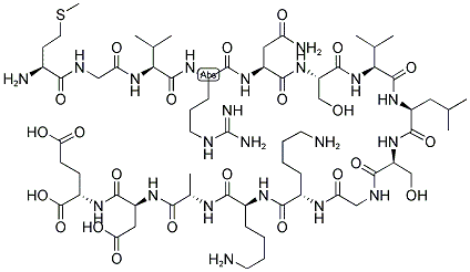 MET-GLY-VAL-ARG-ASN-SER-VAL-LEU-SER-GLY-LYS-LYS-ALA-ASP-GLU 结构式