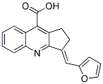 3-(呋喃-2-基亚甲基)-2,3-二氢-1H-环戊烷[B]喹啉-9-羧酸 结构式