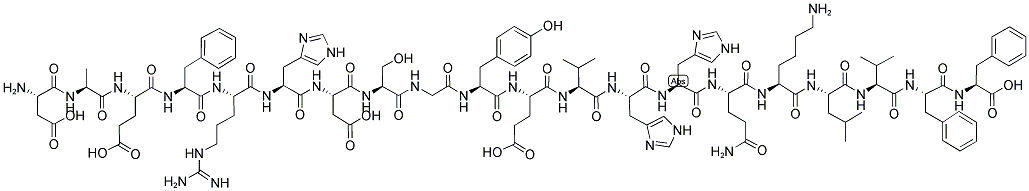 H2N-ASP-ALA-GLU-PHE-ARG-HIS-ASP-SER-GLY-TYR-GLU-VAL-HIS-HIS-GLN-LYS-LEU-VAL-PHE-PHE-OH 结构式