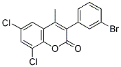 3(3'-BROMOPHENYL)-6,8-DICHLORO-4-METHYLCOUMARIN 结构式