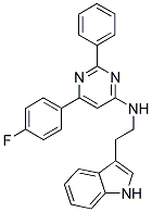 [6-(4-FLUORO-PHENYL)-2-PHENYL-PYRIMIDIN-4-YL]-[2-(1H-INDOL-3-YL)-ETHYL]-AMINE 结构式