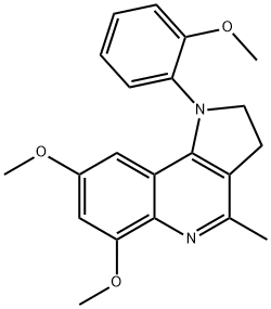 2-(6,8-Dimethoxy-4-methyl-2,3-dihydro-1H-pyrrolo[3,2-c]quinolin-1-yl)phenyl methyl ether 结构式