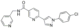 6-[1-(4-CHLOROPHENYL)-1H-PYRAZOL-4-YL]-N-(PYRIDIN-3-YLMETHYL)NICOTINAMIDE 结构式