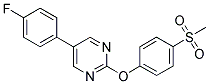 5-(4-FLUOROPHENYL)-2-[4-(METHYLSULFONYL)PHENOXY]PYRIMIDINE 结构式