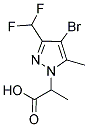 2-(4-BROMO-3-DIFLUOROMETHYL-5-METHYL-PYRAZOL-1-YL)-PROPIONIC ACID 结构式