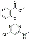 2-[[4-CHLORO-6-(METHYLAMINO)PYRIMIDIN-2-YL]OXY]BENZOIC ACID, METHYL ESTER 结构式