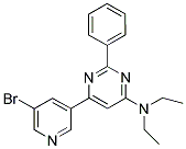 6-(5-Bromopyridin-3-yl)-N,N-diethyl-2-phenylpyrimidin-4-amine 结构式