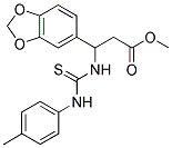 METHYL 3-(1,3-BENZODIOXOL-5-YL)-3-[(4-TOLUIDINOCARBOTHIOYL)AMINO]PROPANOATE 结构式