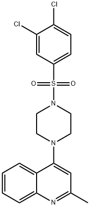 4-{4-[(3,4-DICHLOROPHENYL)SULFONYL]PIPERAZIN-1-YL}-2-METHYLQUINOLINE 结构式